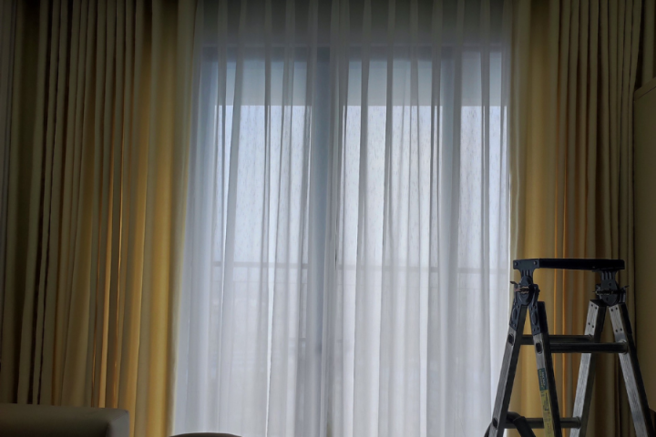 Lắp đặt rèm vải 2 lớp