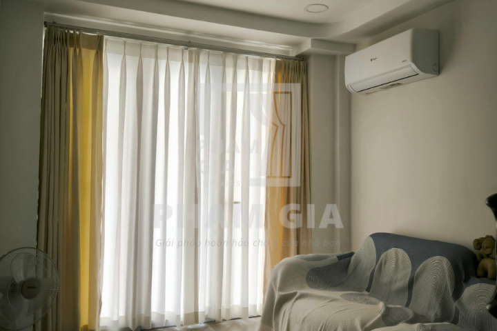 LẮP ĐẶT RÈM VẢI 2 LỚP TẠI NGUYỄN CẢNH CHÂN, QUẬN 1