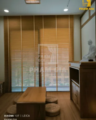 LẮP ĐẶT RÈM SÁO GỖ  TẠI CĂN HỘ MIZUKI PARK BÌNH CHÁNH