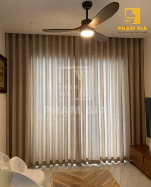 DỰ ÁN LẮP ĐẶT RÈM VẢI 2 LỚP, RÈM SÁO GỖ VÀ RÈM CUỐN CHO KHÁCH HÀNG TẠI CĂN HỘ THE HABITAT BÌNH DƯƠNG