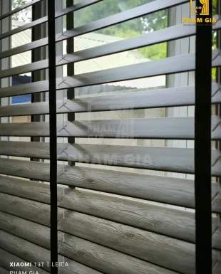 LẮP ĐẶT RÈM SÁO GỖ TẠI NHÀ VƯỜN LONG AN