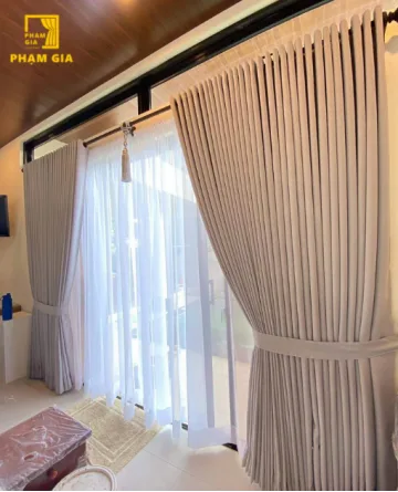 rèm vải 2 lớp cao cấp sang trọng đẳng cấp- PG12