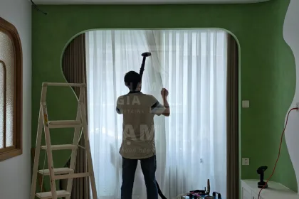 DỰ ÁN LẮP ĐẶT RÈM CẦU VỒNG VÀ RÈM VẢI 2 LỚP TẠI S10-07 VINHOMES GRAND PARK,QUẬN 9, TP. HCM