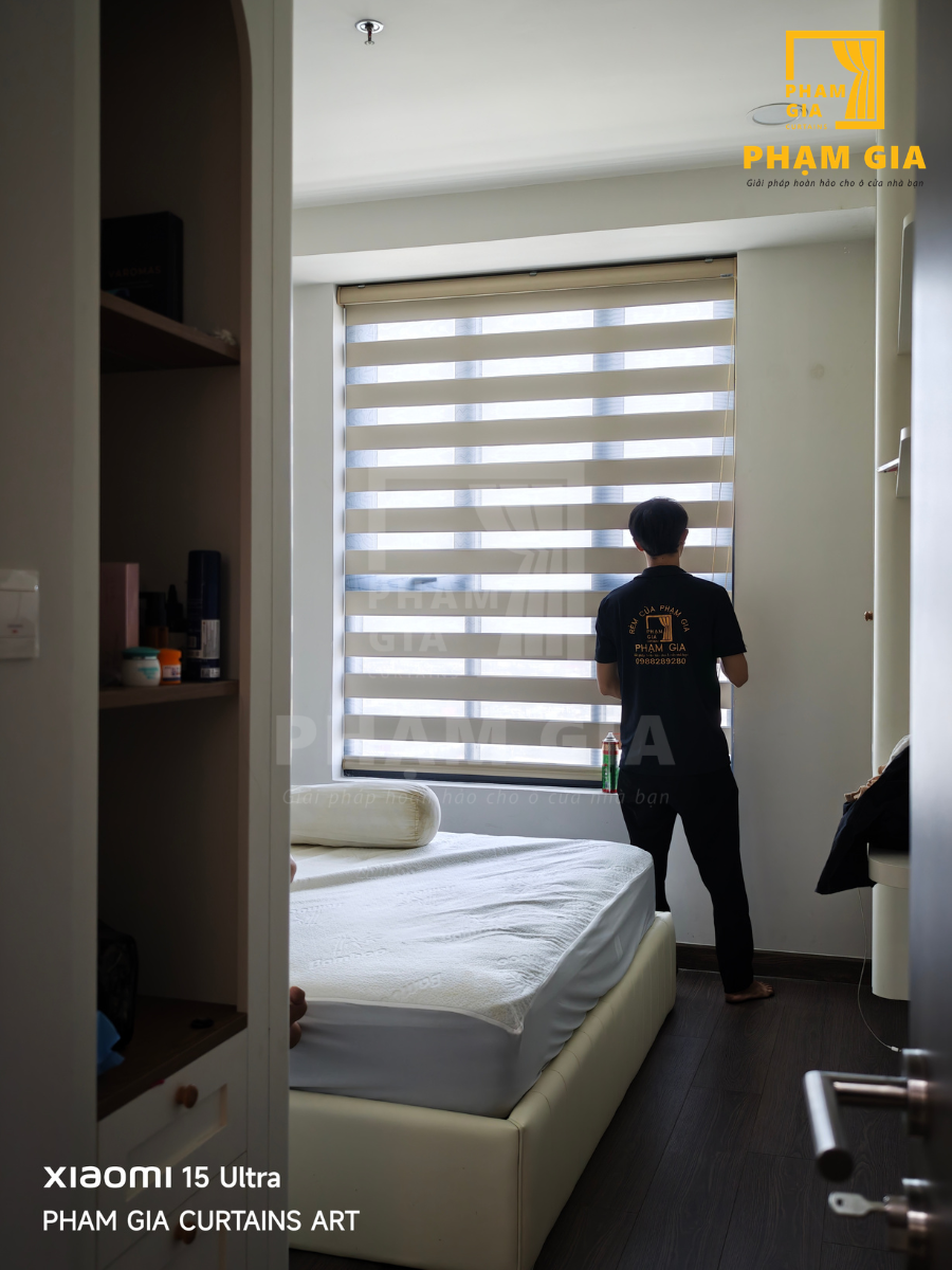 LẮP ĐẶT RÈM CẦU VỒNG VÀ RÈM VẢI TẠI HT PEARL APARTMENT